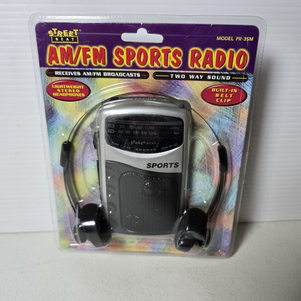 Lenoxx Street Beat 1998 Vintage AM/FM Sports Radio Model PR-35M New‎ Sealed Gold
